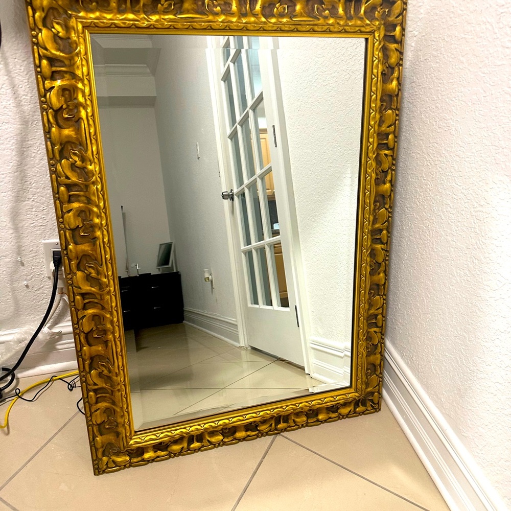 New gold wall mirror